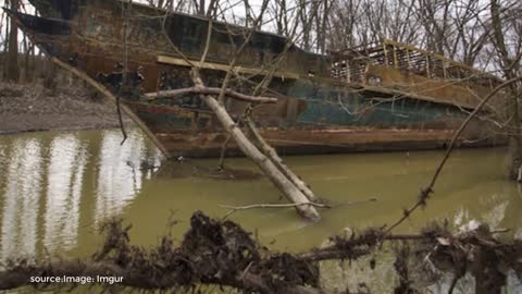 This River Kayaker Chanced Upon A Century Old Ghost Ship