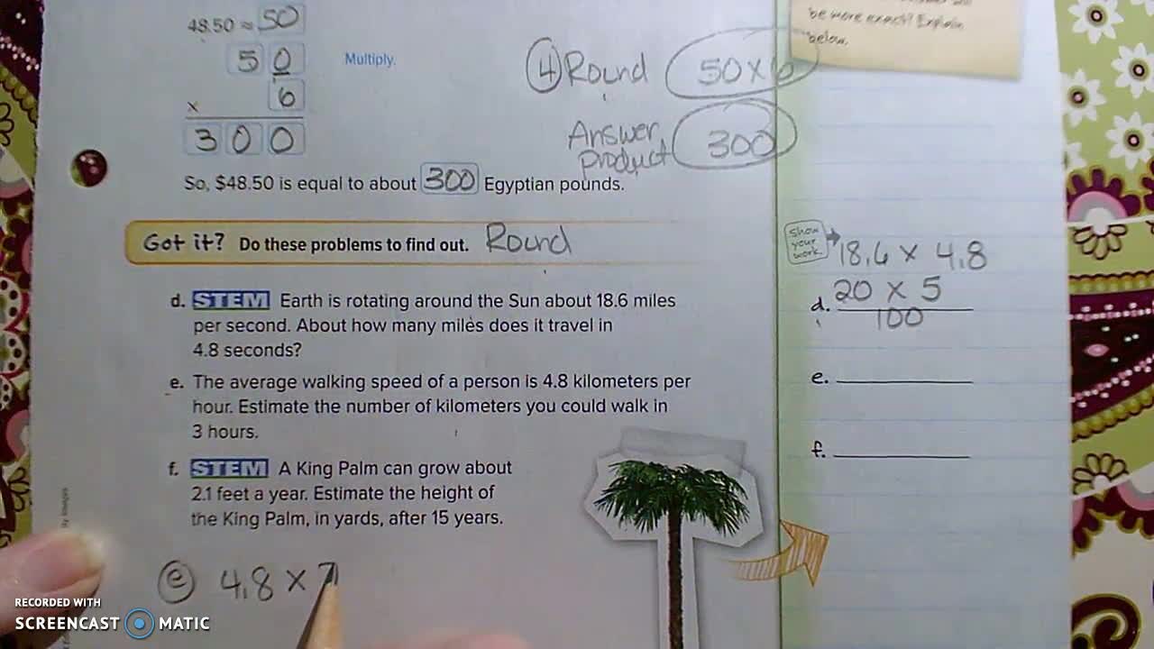 Gr 6 - Ch 3 - Lesson 2 - Estimate Products