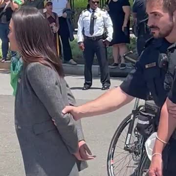 AOC Gets Fake Arrested July 2022