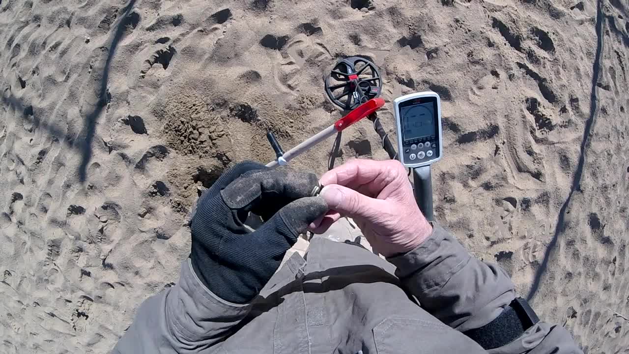 BLING FOUND!!! Metal detecting a sand volleyball court.