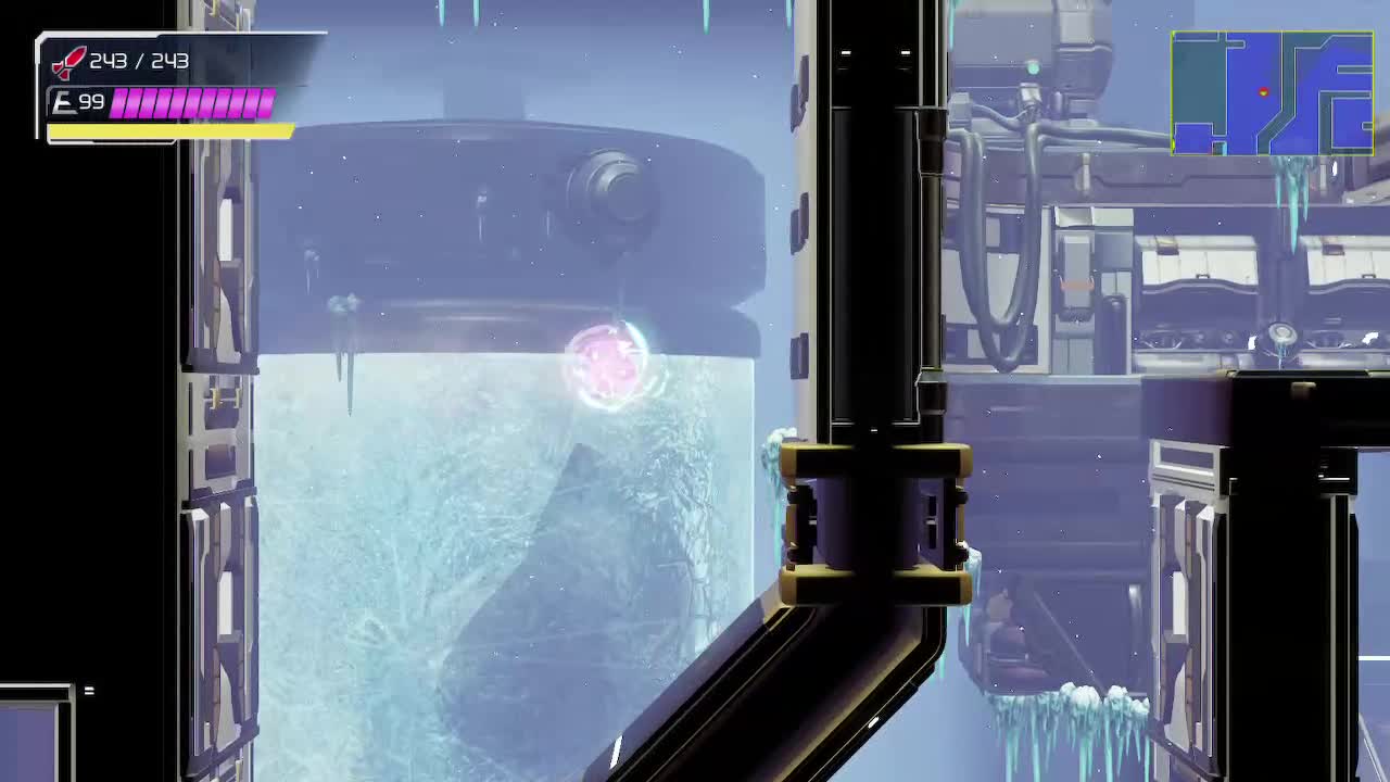 In ice, Tricky Shinespark go BRR! #MetroidDread