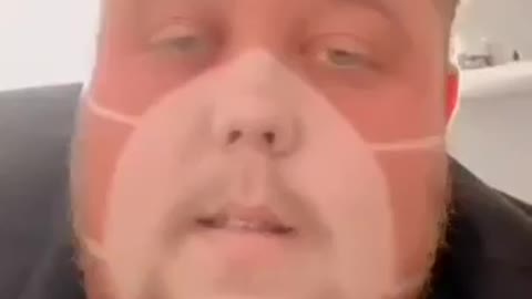 Forgot to take a facemask off.