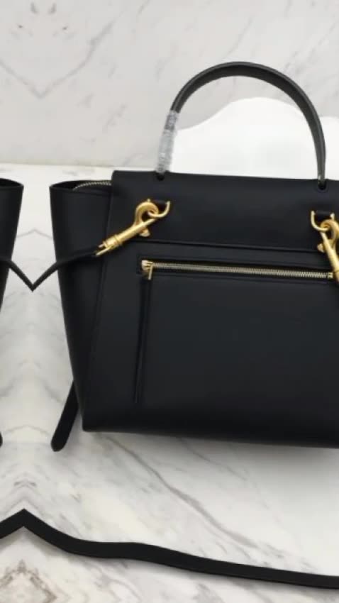 CELINE ミディアム ニュースペーパー バッグ ブラック