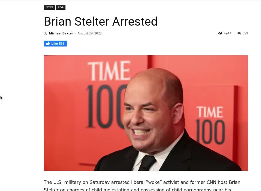 JAG ARRESTS BRIAN STELTER