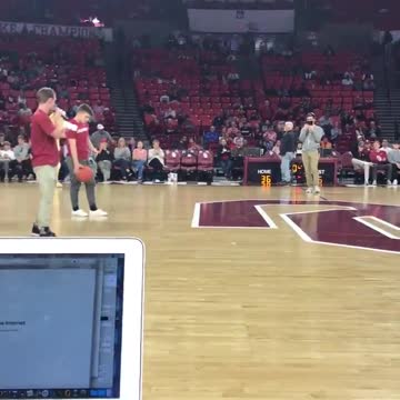 Student wins free tuition for a year by hitting half-court shot