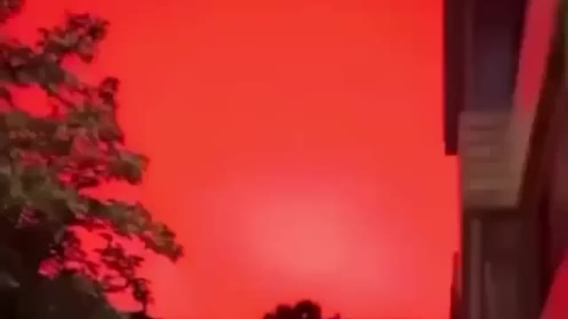 Skies have turned Red in China , Reason : Unknown