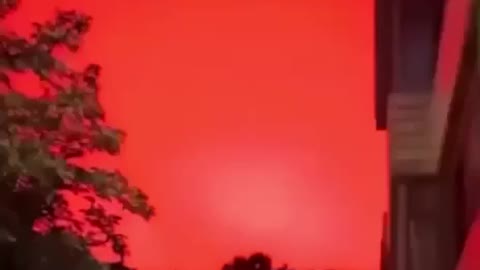 Skies have turned Red in China , Reason : Unknown