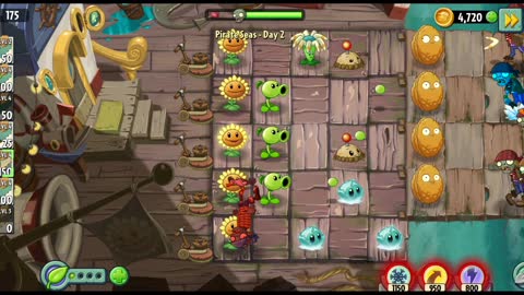 Plants vs Zombies 2 Pirate Seas Day 2