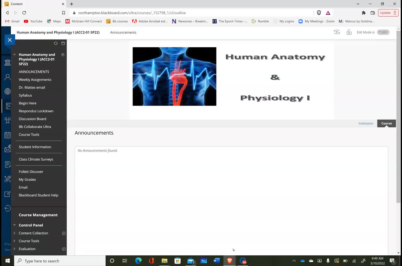 Anatomy and Physiology 1 - welcome video