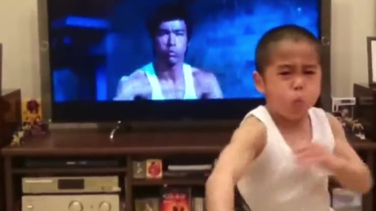 Kid Reenacts Bruce Lee Perfectly