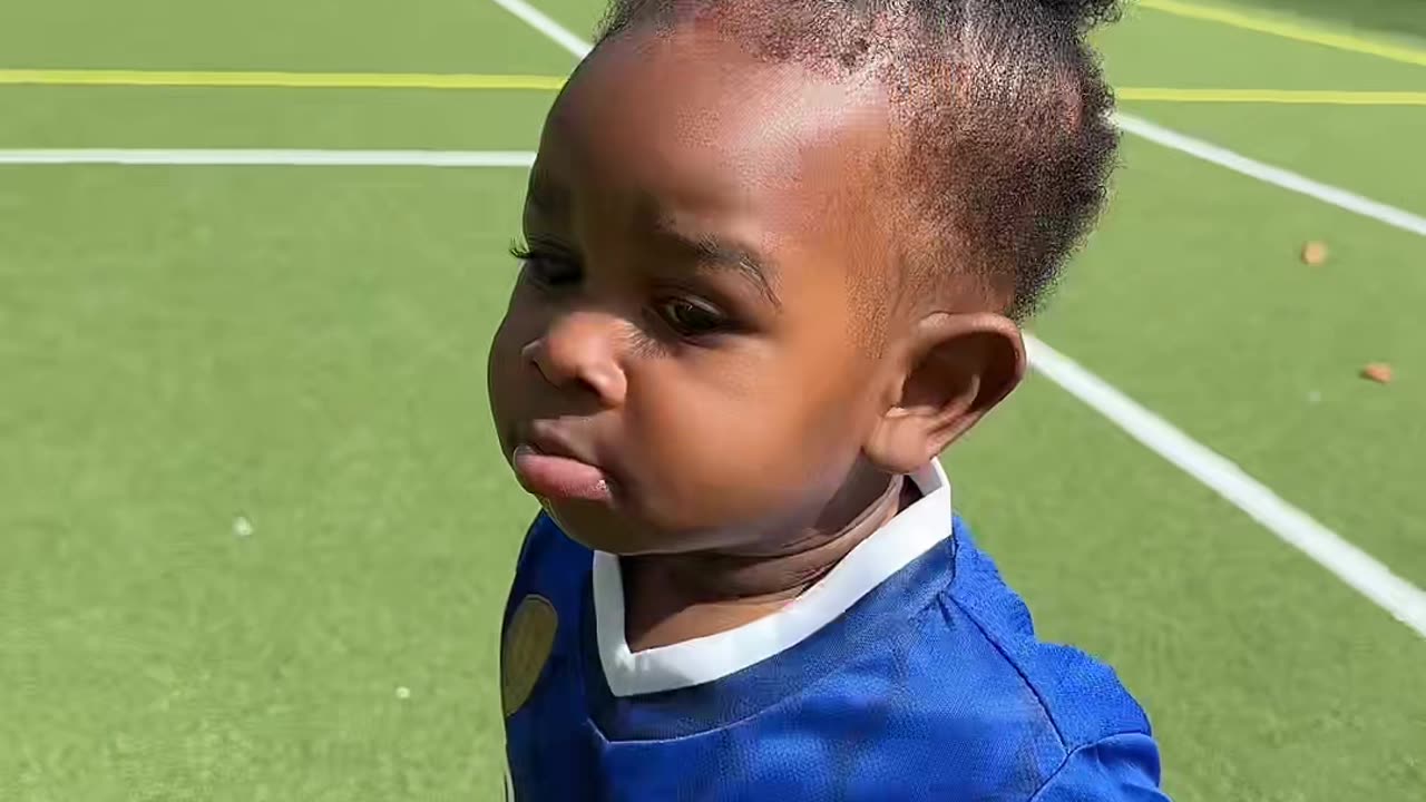 Trying to kick a ball
