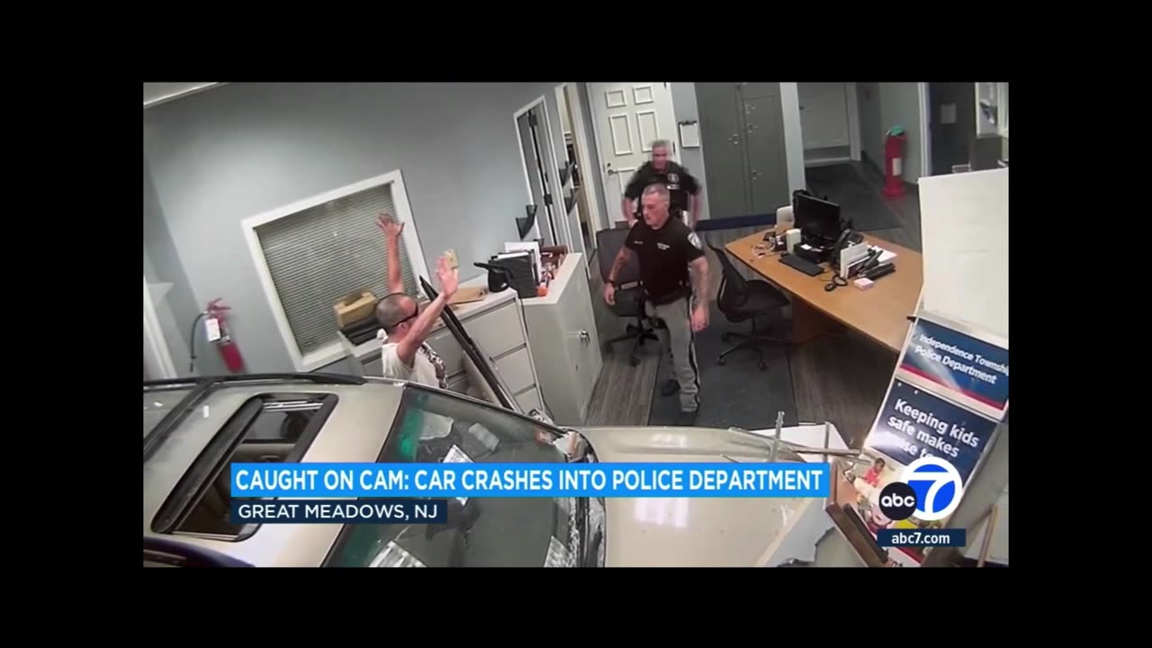 Man Crashes Car into NJ Police Station while playing 'Welcome to the Jungle’ 🌹