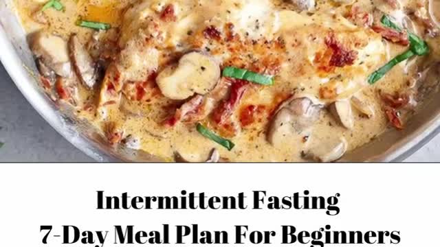 7-Day Intermittent Fasting Meal Plan For lose weight