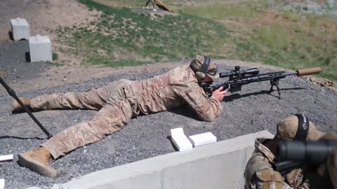 Army Snipers Train at Moving Target Range