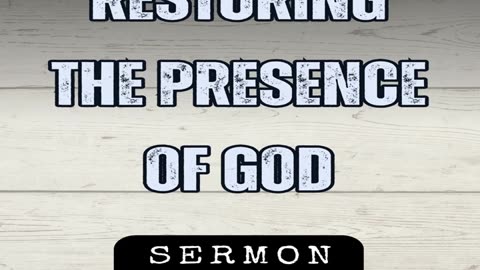 Restoring the Presence of God by Bill Vincent 1-27-2012