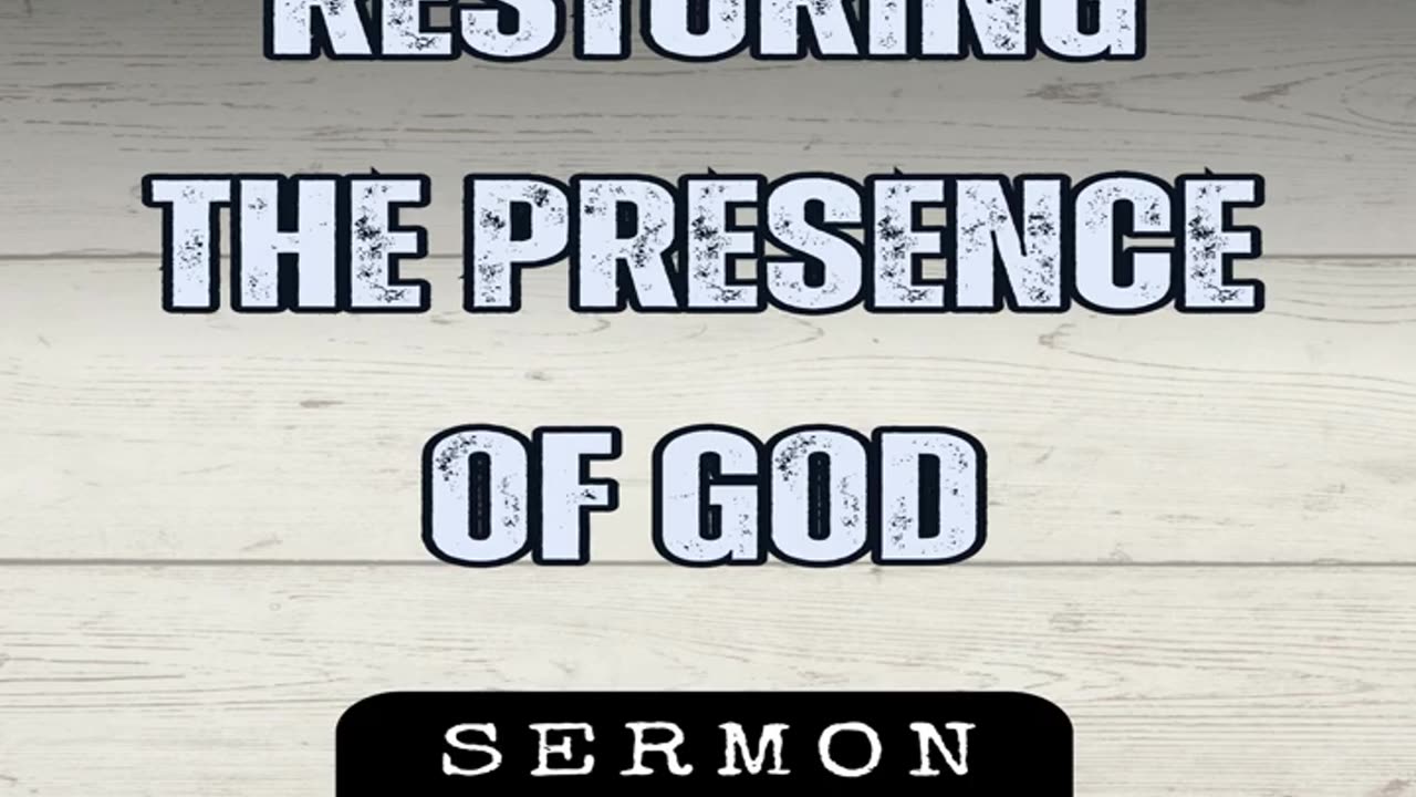 Restoring the Presence of God by Bill Vincent 1-27-2012