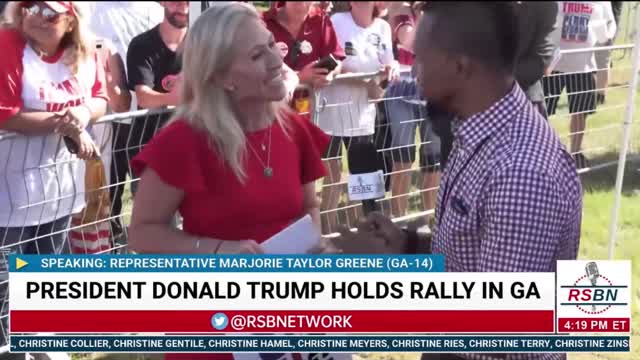 Full Interview w/ Rep. Marjorie Taylor Greene at Save America Rally in Perry, GA 9/25/21