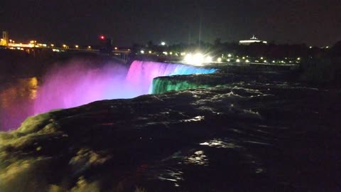 American Falls at Niagara Falls at night