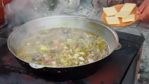 Cooking Homemade Cured Meat by Ancient Techniques