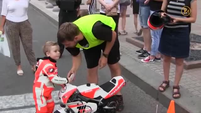 3-year-old motorcyclist