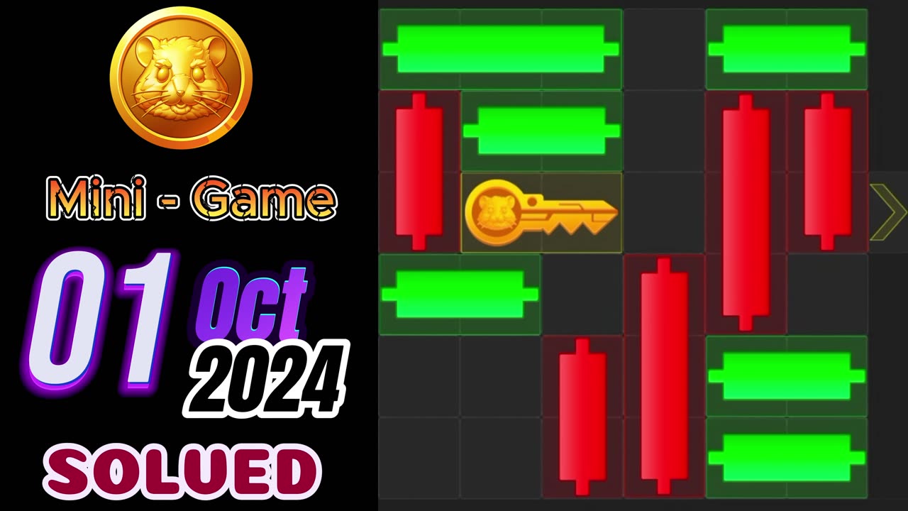 01 October Mini Game 100% Solved | Hamster Kombat Mini Game Puzzle Today 01 October #hamster