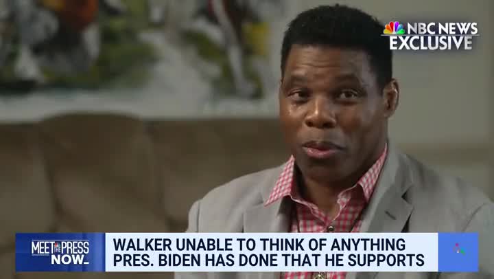 Herschel Walker Is Asked to Name One Thing Biden Did that He Supports