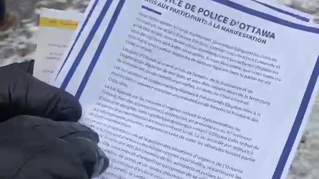 Ottaw Police Warn Freedom Convoy Participants of Fines and Arrests