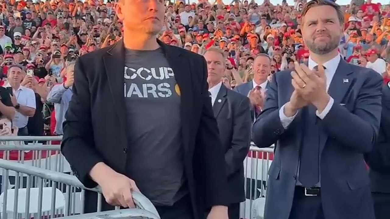 Elon Musk joins Donald Trump on stage in Butler