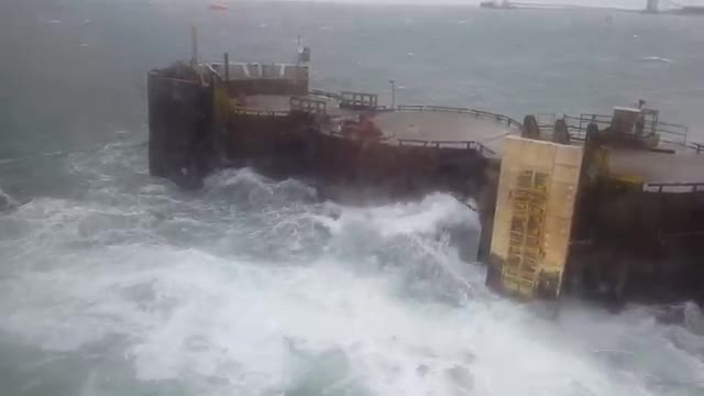 BC Ferry pushed into dock