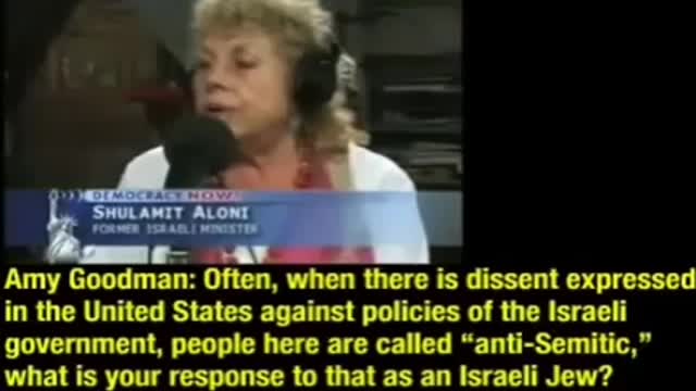 Shulamit Aloni, former Israeli Minister of Education in an interview from 2002