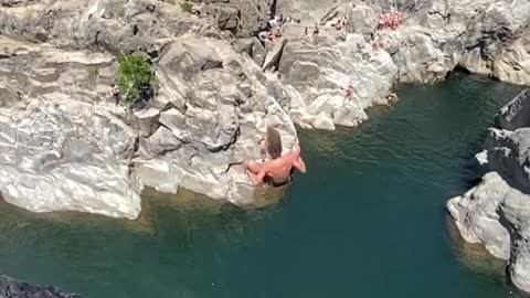 Next level cliff jumping