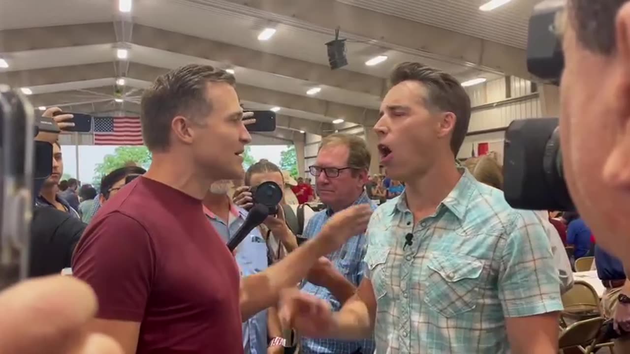 Senator Josh Hawley Confronts Democrat Opponent at Event - Calls Him Out to Debate