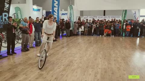 Girl Biker Performs - You Must See