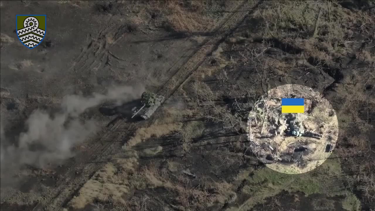 Russian Tank is Blindsided by Ukrainian with ATGM Just Meters Away(Incredible)