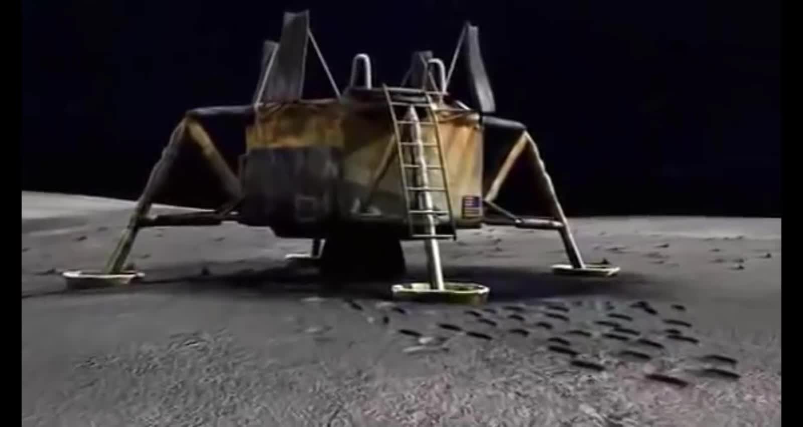 Watch the Apollo 11 spacecraft, the first to land on the moon