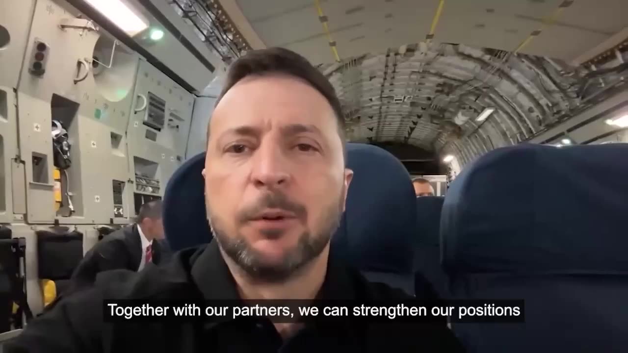 Zelensky flew to America on a military transport plane