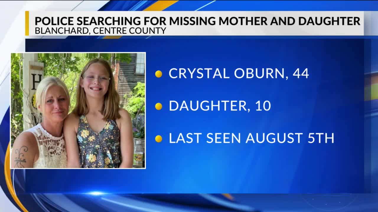 Search is on for missing Centre County mother