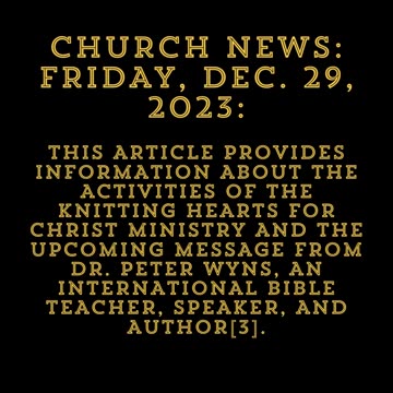 Trending Today in the NEWS for Christians 12-29-23