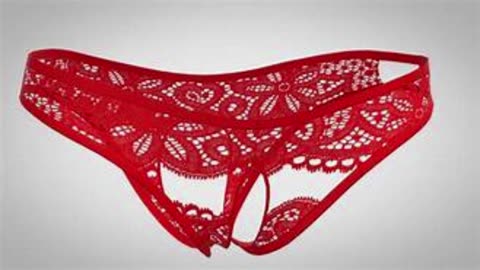 Womens Flower Lace Crocet C string Thongs Transparent Sexy