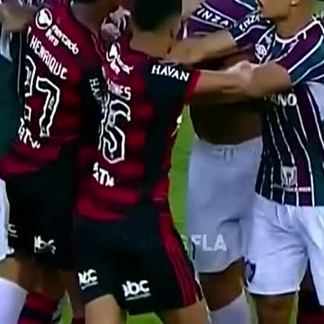 briga! Fred e Bruno Henrique FLAMEGO X FLUMINENSE