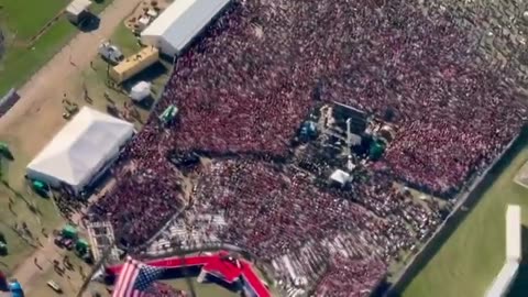 View from Trump Force One of the Butler rally shows an ENORMOUS amount...