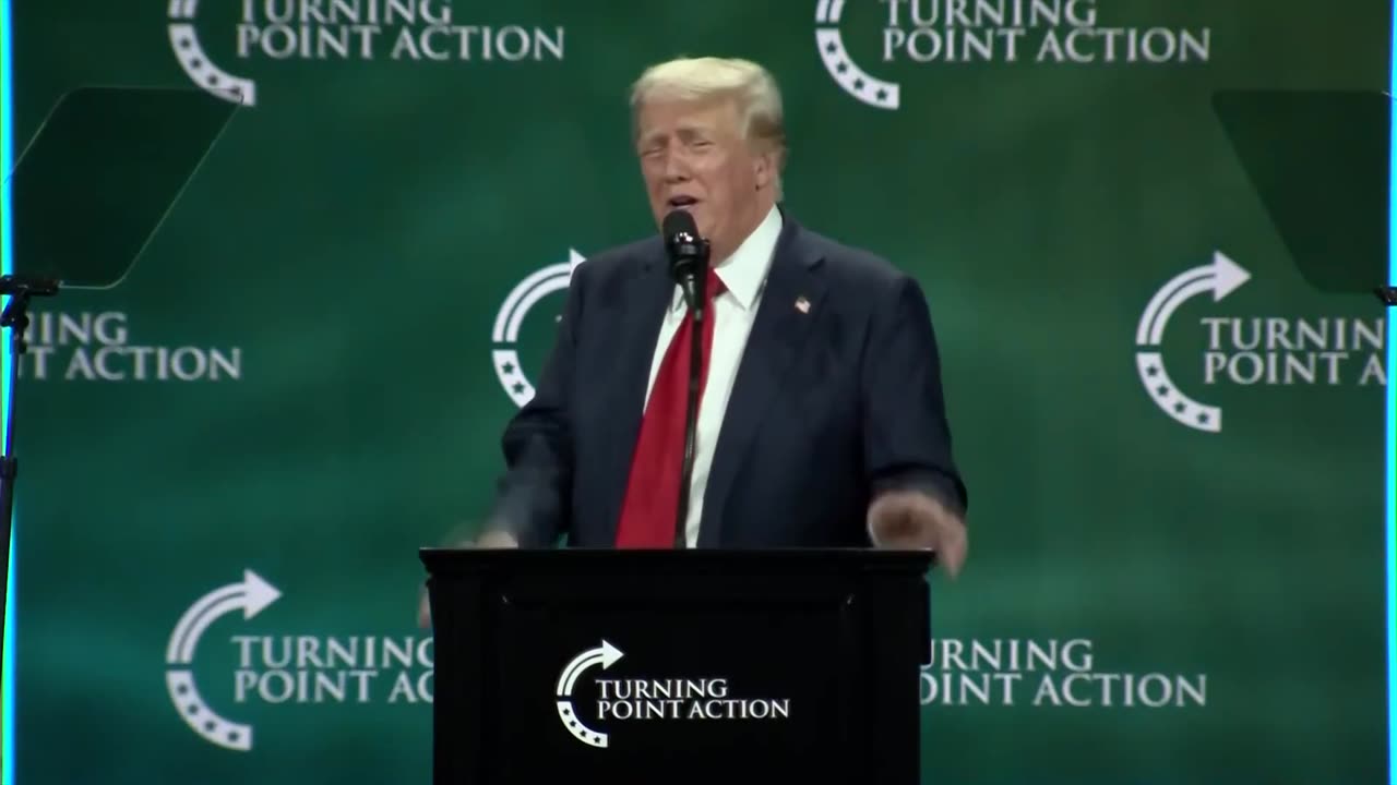 Donald Trump speaks at Turning Point summit in Florida