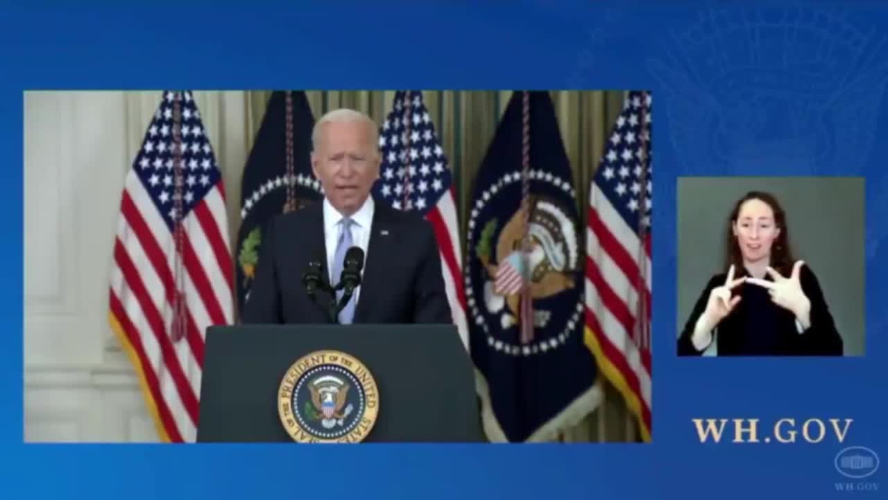 Biden's incoherent speech today claiming he's following the science