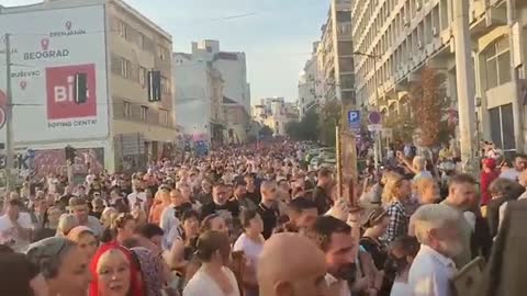 100K Serbs at the Belgrade streets in support of traditional family values & against Euro Gay Pride