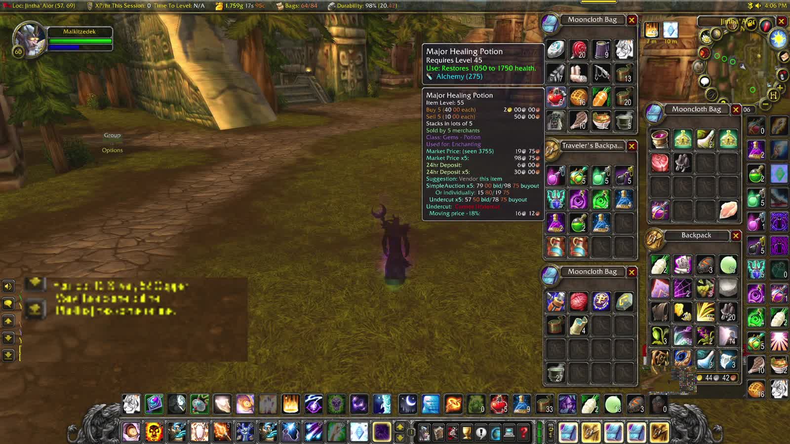 World of Warcraft Classic Shadow Farming at Arathi Highlands searching for shrooms