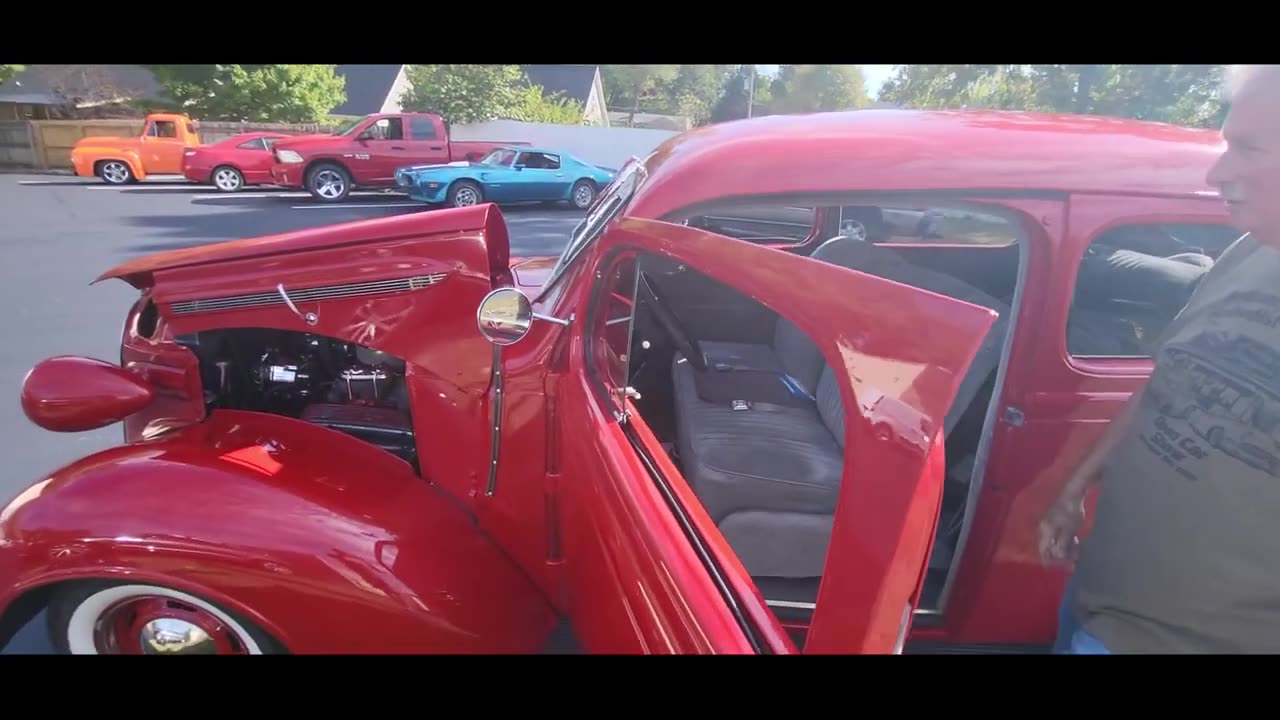 Bob "Hollywood" Weis and his 1937 Plymouth Sedan from the Chicken Eaters Car Club. #37plymouthsedan