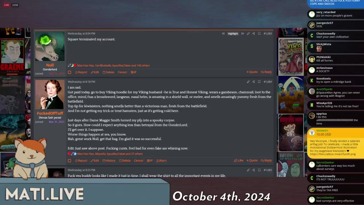 Square cuts merch run short - Mad at the Internet (October 4, 2024)