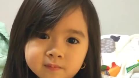 Little cute kid kiss you