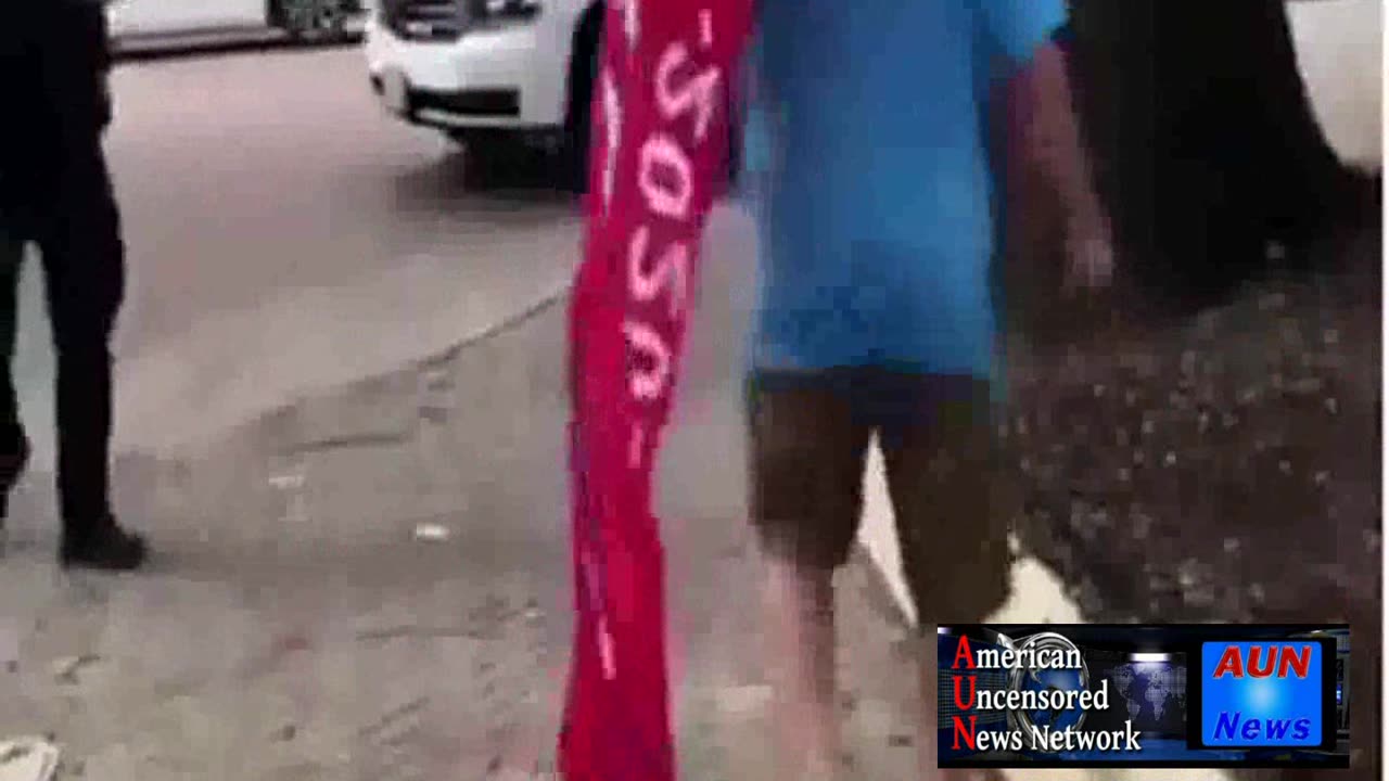 HILARIOUS!! Jerk Spits on Trump Flag, Speeds Off and Crashes Car into Pole