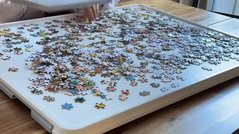 Portable Puzzle board with drawers and cover